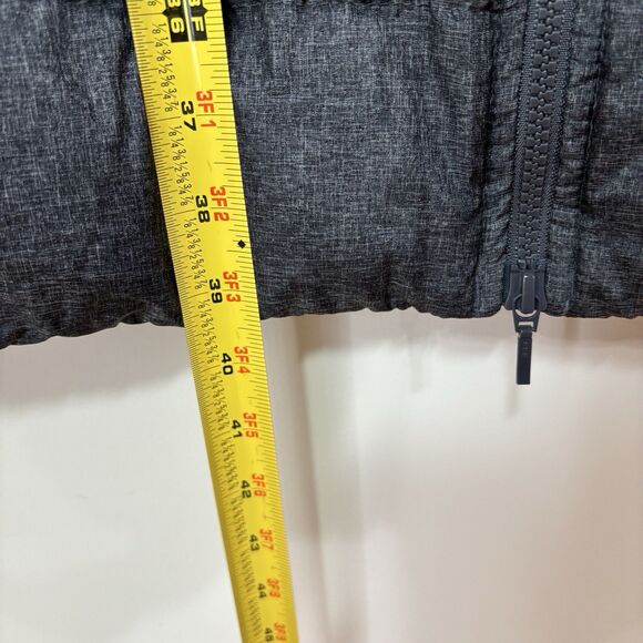 Lands End Women Puffer Jacket Down Fill Gray Hooded OverCoat size 1X Long Warm - Picture 4 of 12